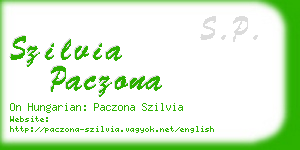 szilvia paczona business card